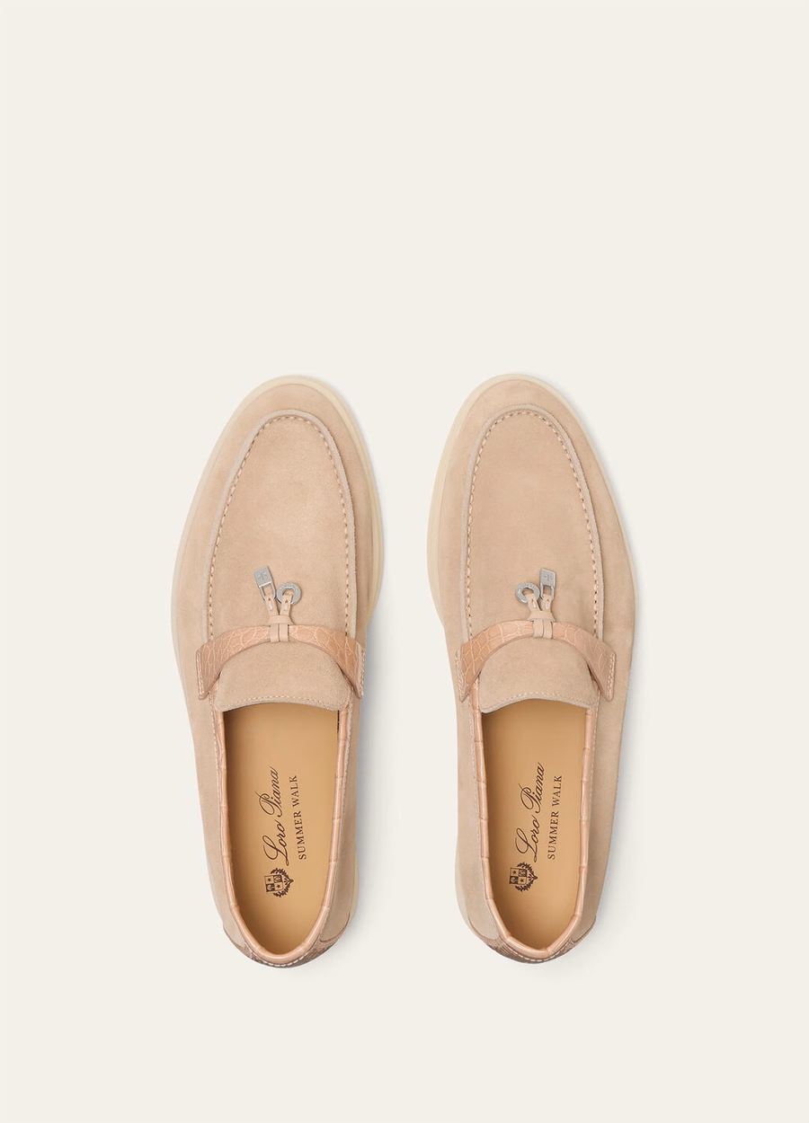 Summer Charms Walk Loafers Suede Himalaya Rose
