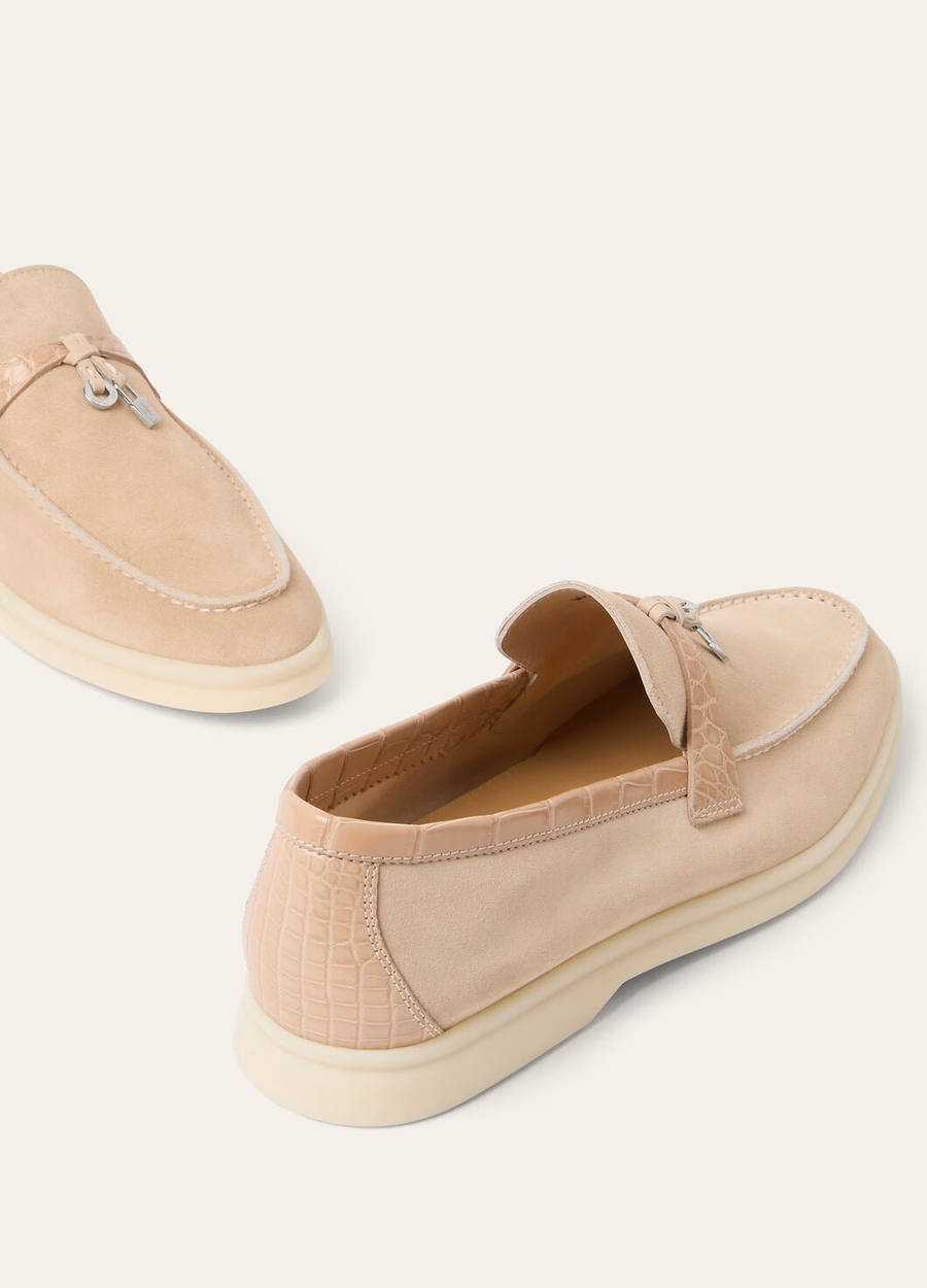 Summer Charms Walk Loafers Suede Himalaya Rose