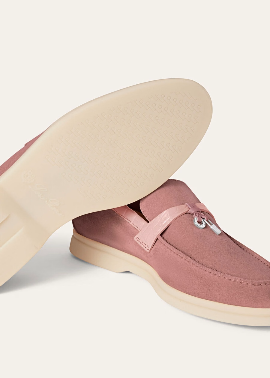 Summer Charms Walk Loafer Suède Noisette Rose
