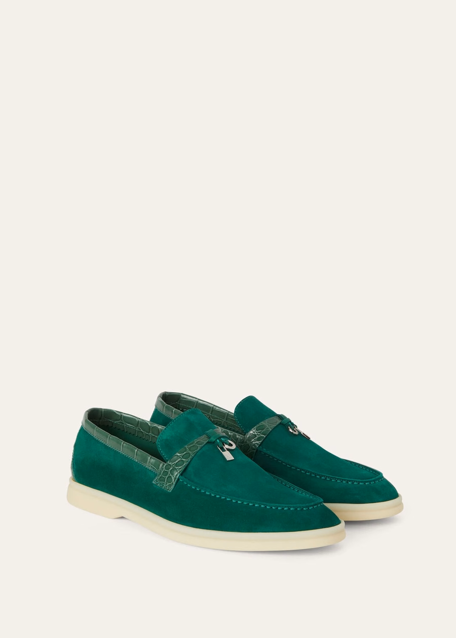 Summer Charms Walk Loafers Suède Baobab Groen