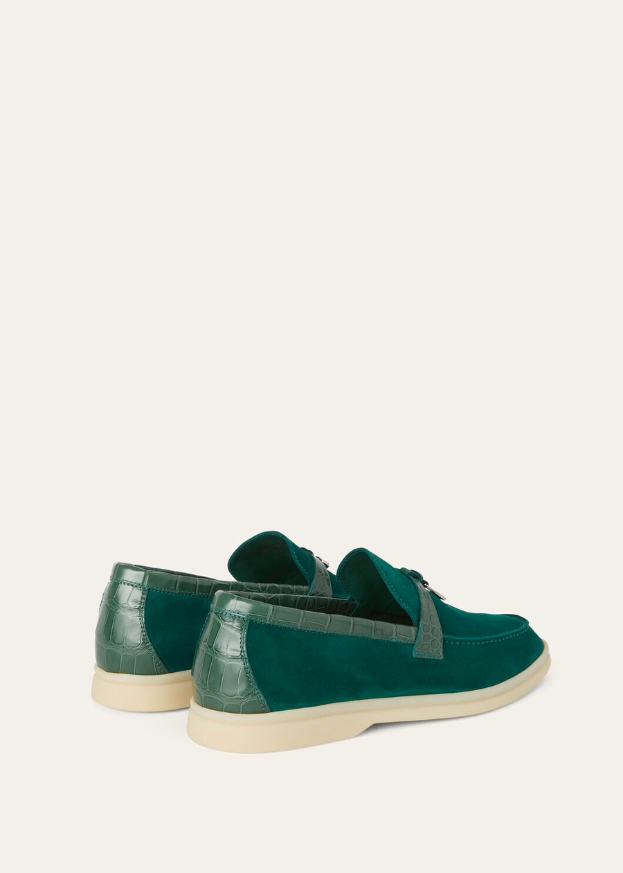 Summer Charms Walk Loafers Suède Baobab Groen