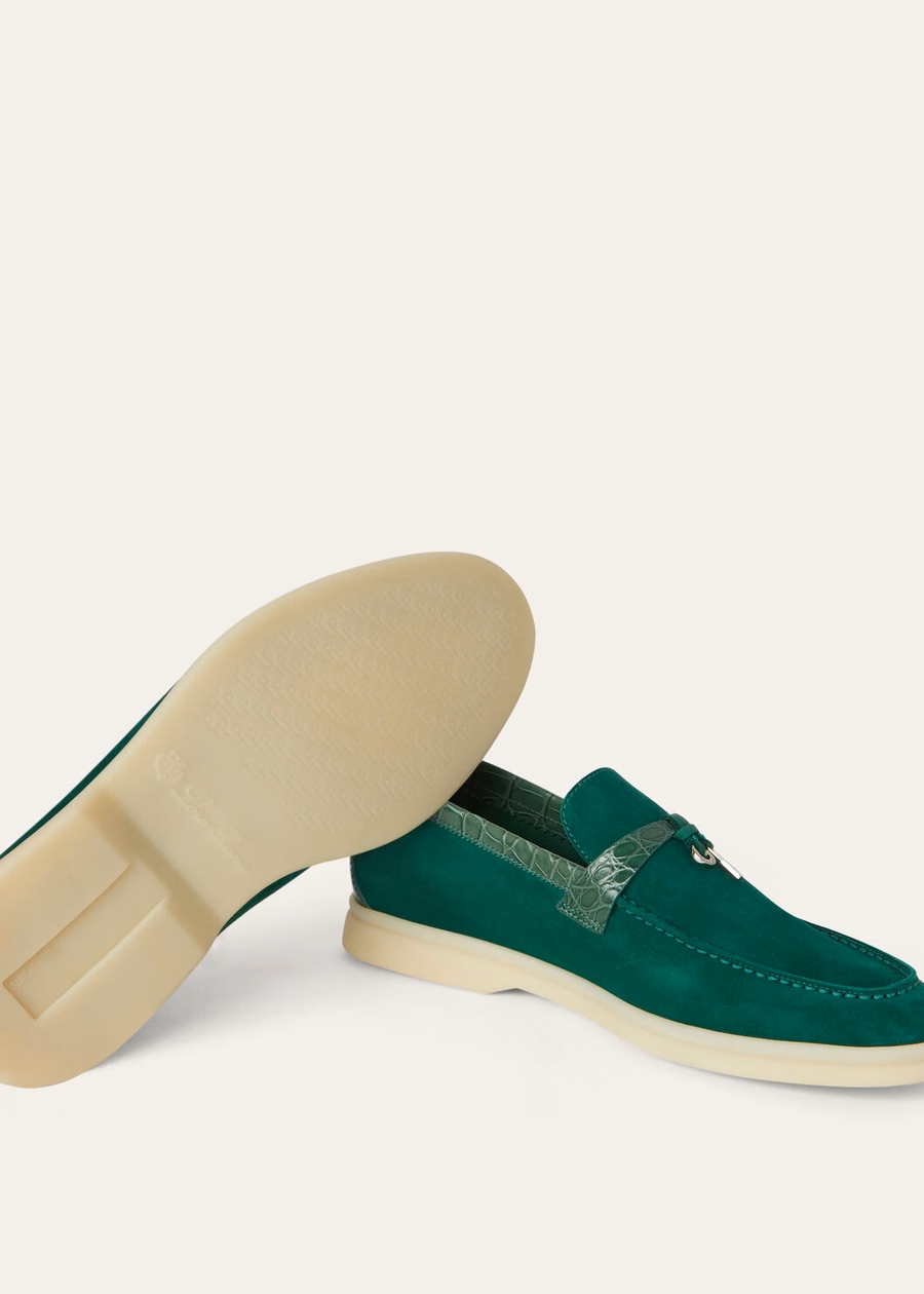 Summer Charms Walk Loafers Suède Baobab Groen