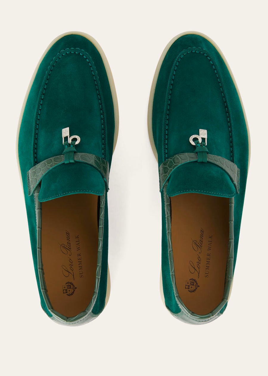 Summer Charms Walk Loafers Suède Baobab Groen