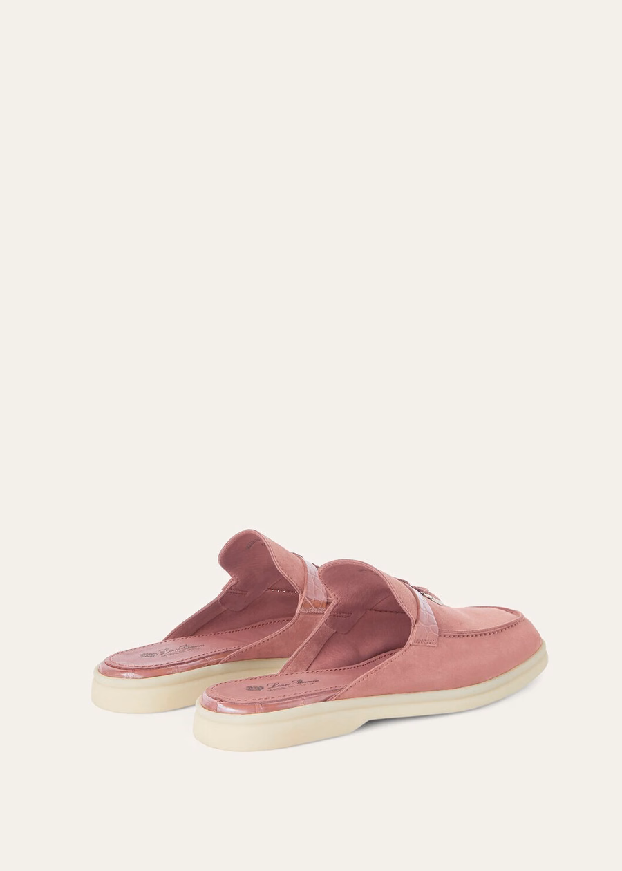 Charms Walk Babouche Loafer Suède Noisette Rose