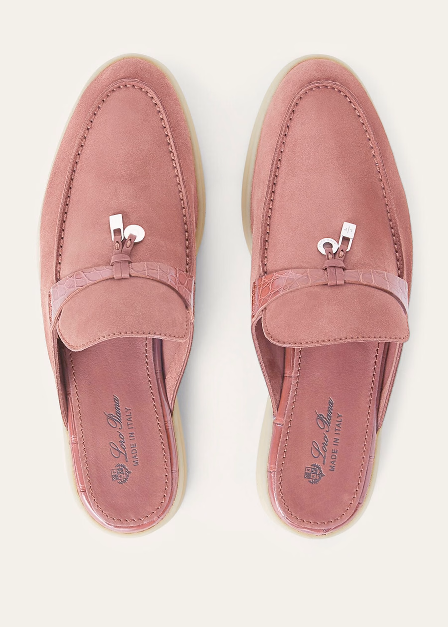 Charms Walk Babouche Loafer Suède Noisette Rose