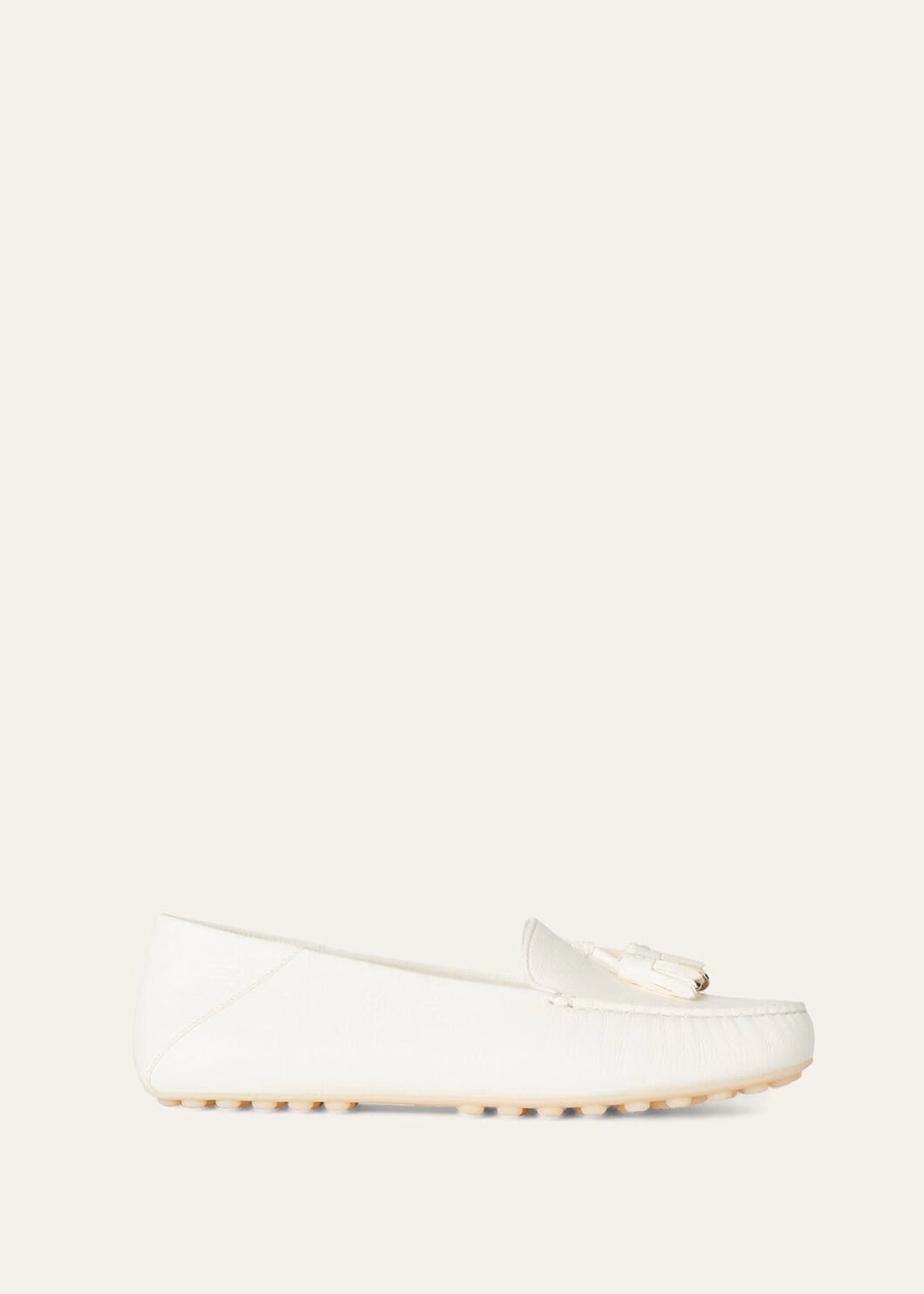 Dot Sole Walk witte loafers van hertenleer