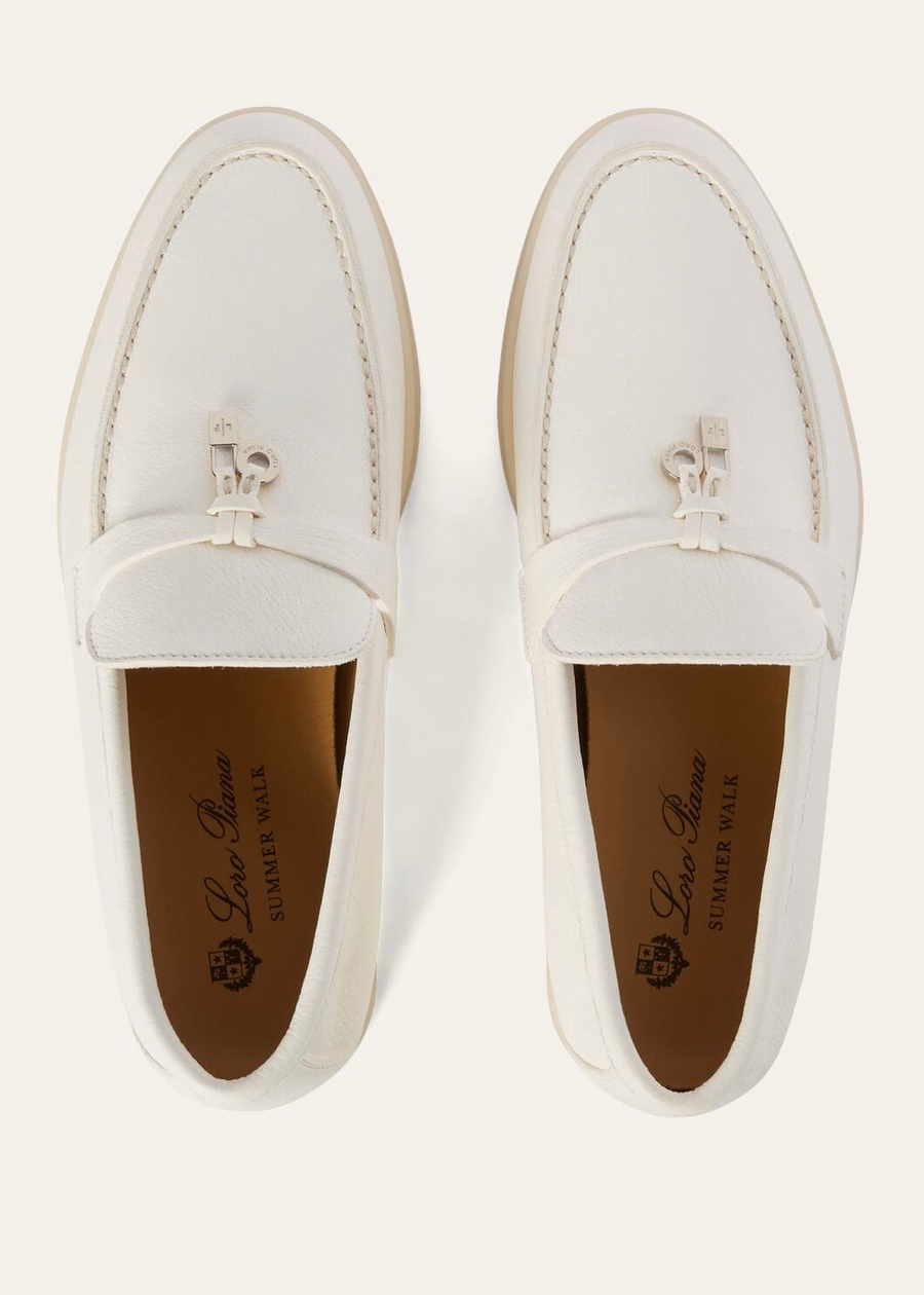 Summer Charms Walk Loafers van hertenleer in wit