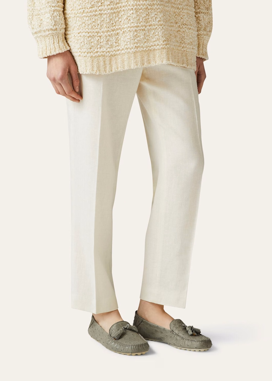 Dot Sole Walk Yerba Mate struisvogellederen loafers