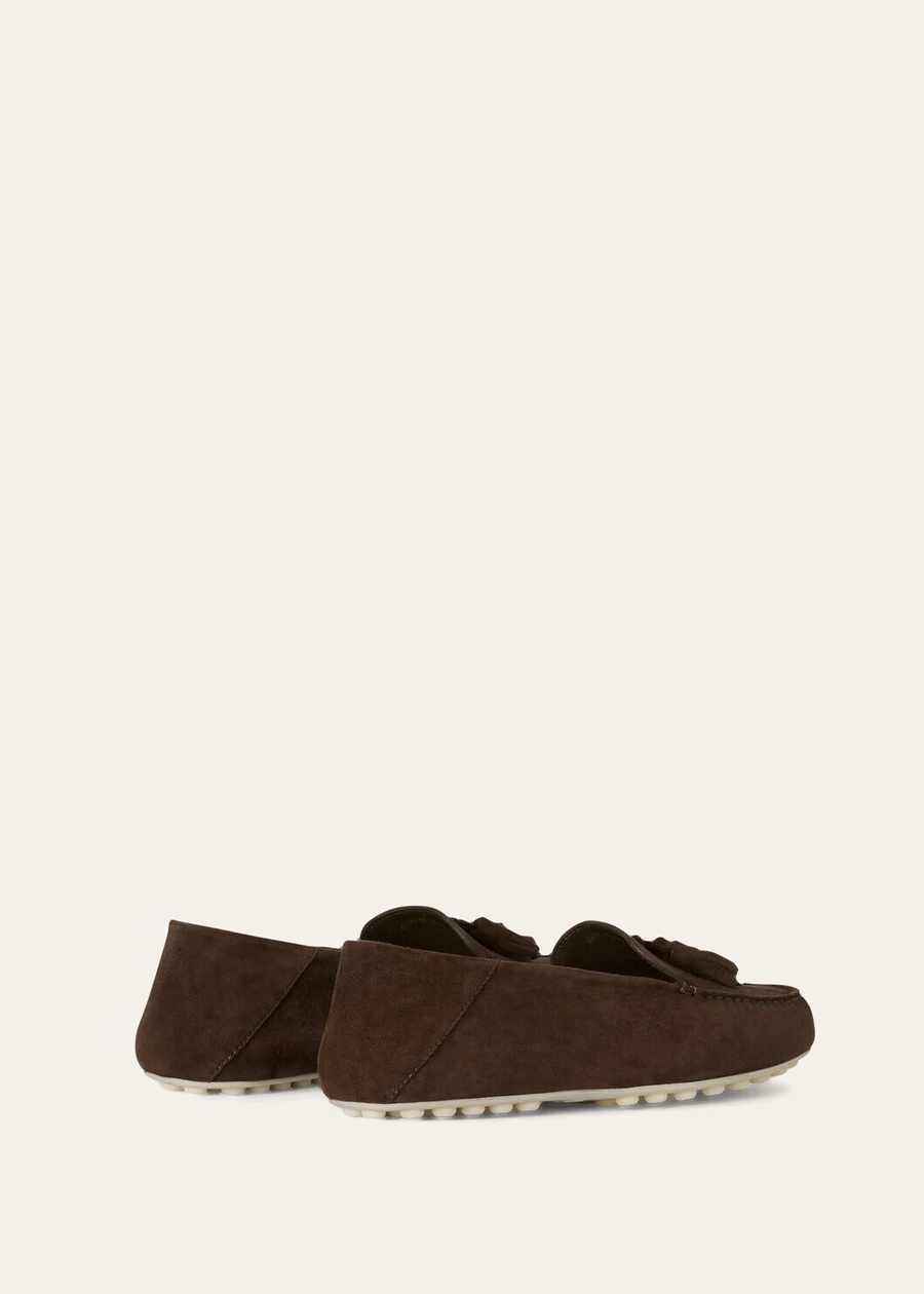 Dot Sole Walk Loafer Suede Goat Chocolate