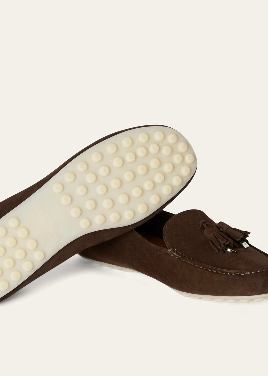 Dot Sole Walk Loafer Suede Goat Chocolate