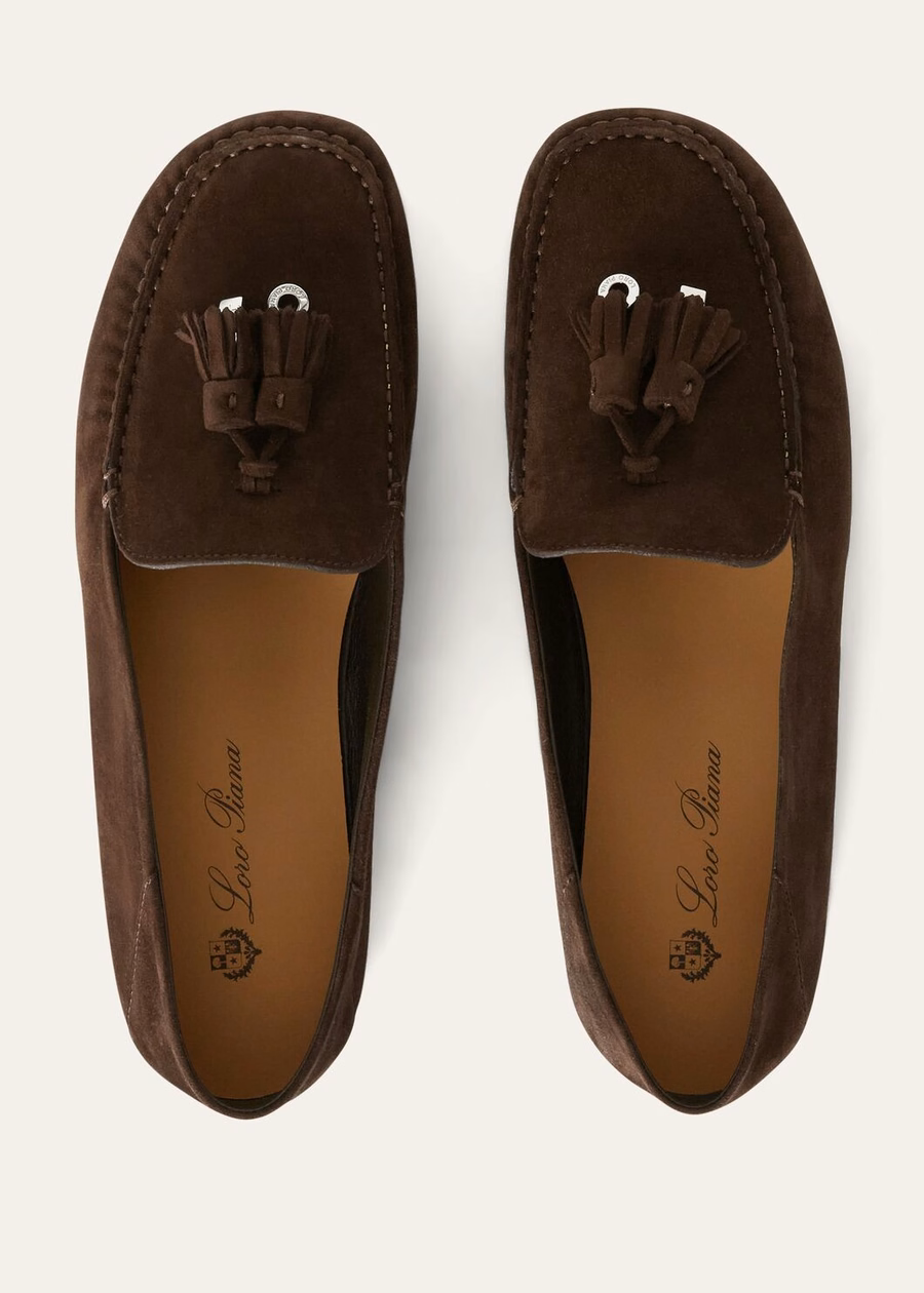 Dot Sole Walk Loafer Suede Goat Chocolate
