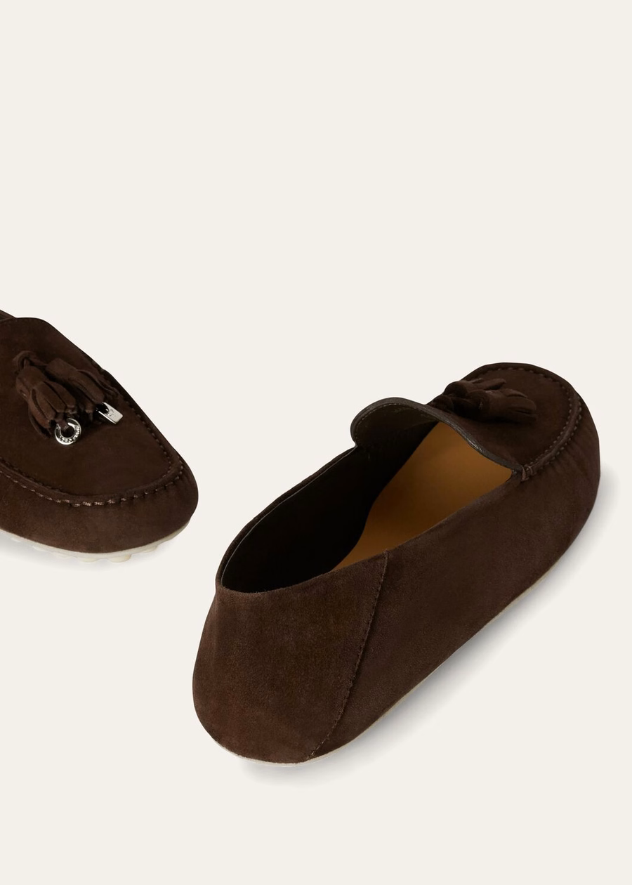 Dot Sole Walk Loafer Suede Goat Chocolate