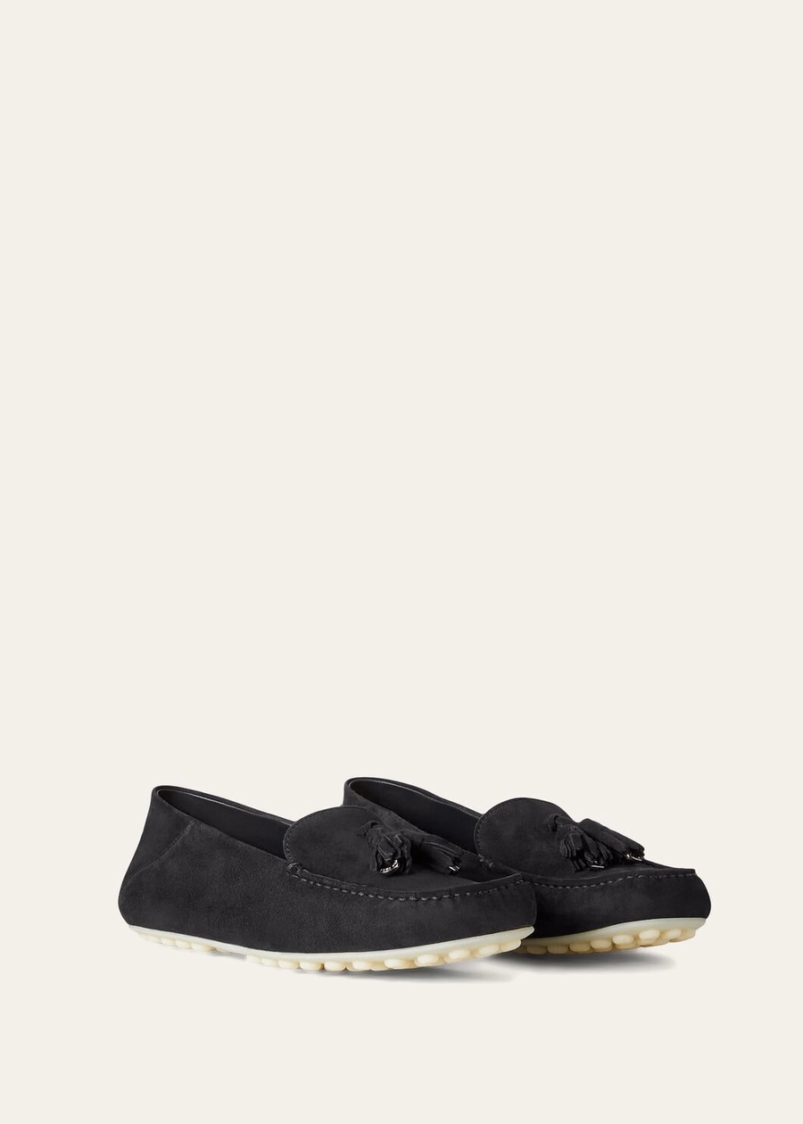 Dot Sole Walk Loafer Suede Goat Caviar