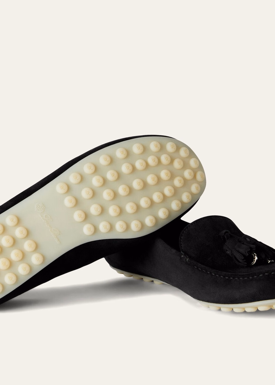 Dot Sole Walk Loafer Suede Goat Caviar