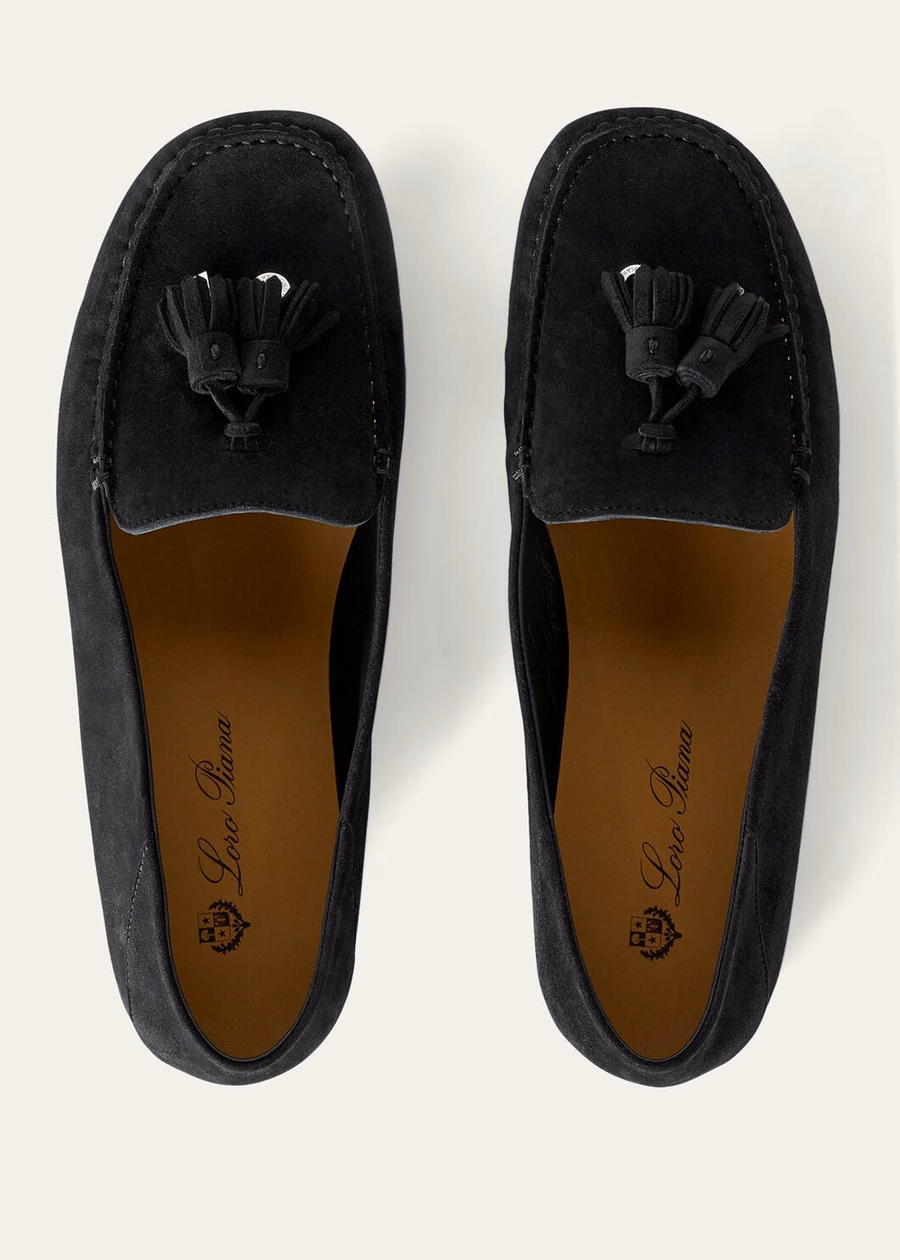 Dot Sole Walk Loafer Suede Goat Caviar