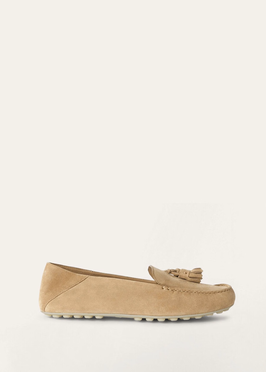 Dot Sole Walk Loafer geiten suède cashewnotenboter