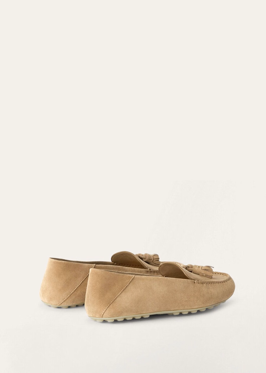 Dot Sole Walk Loafer geiten suède cashewnotenboter
