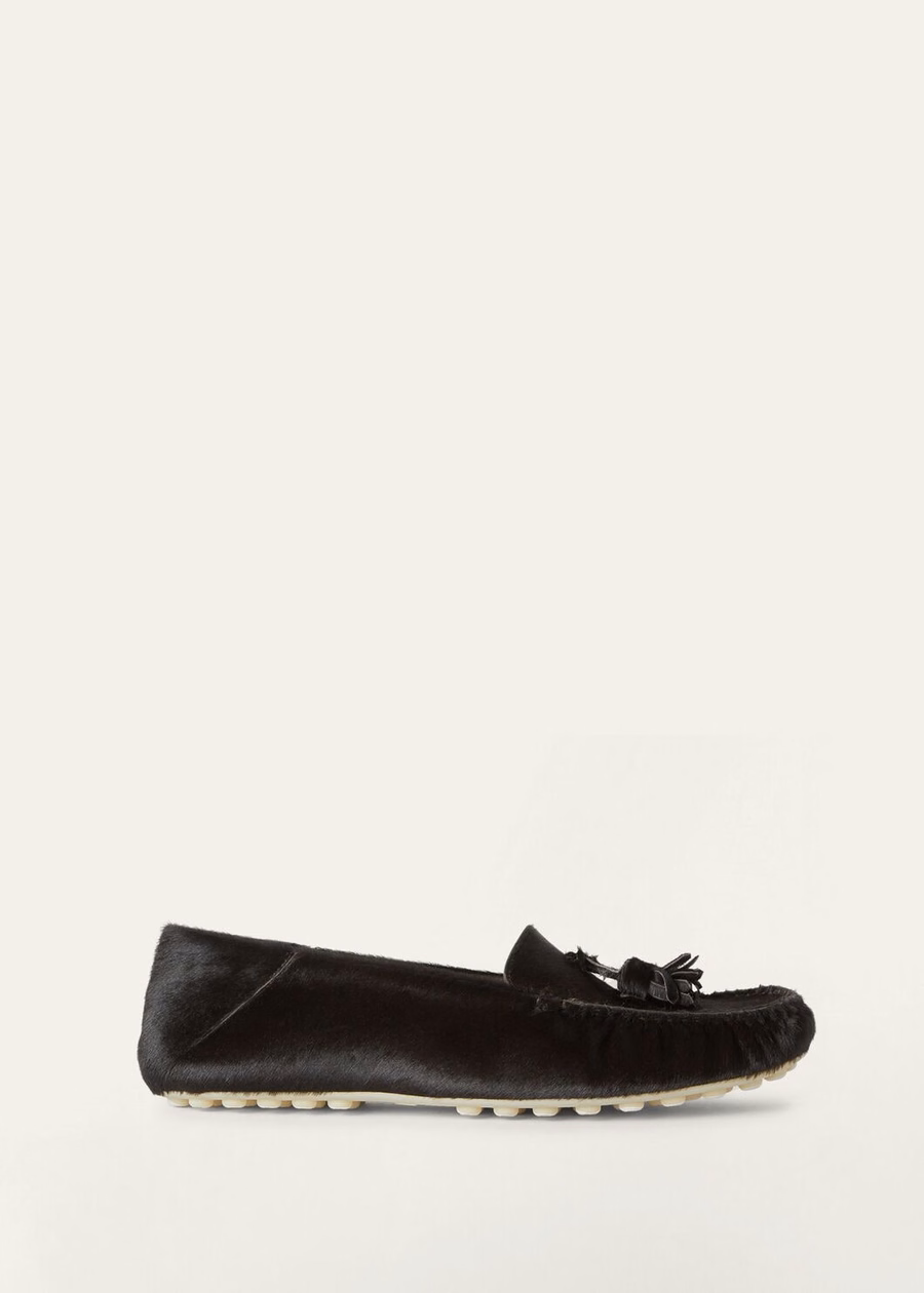 Dot Sole Walk loafers van kalfsleer, chocoladebruin