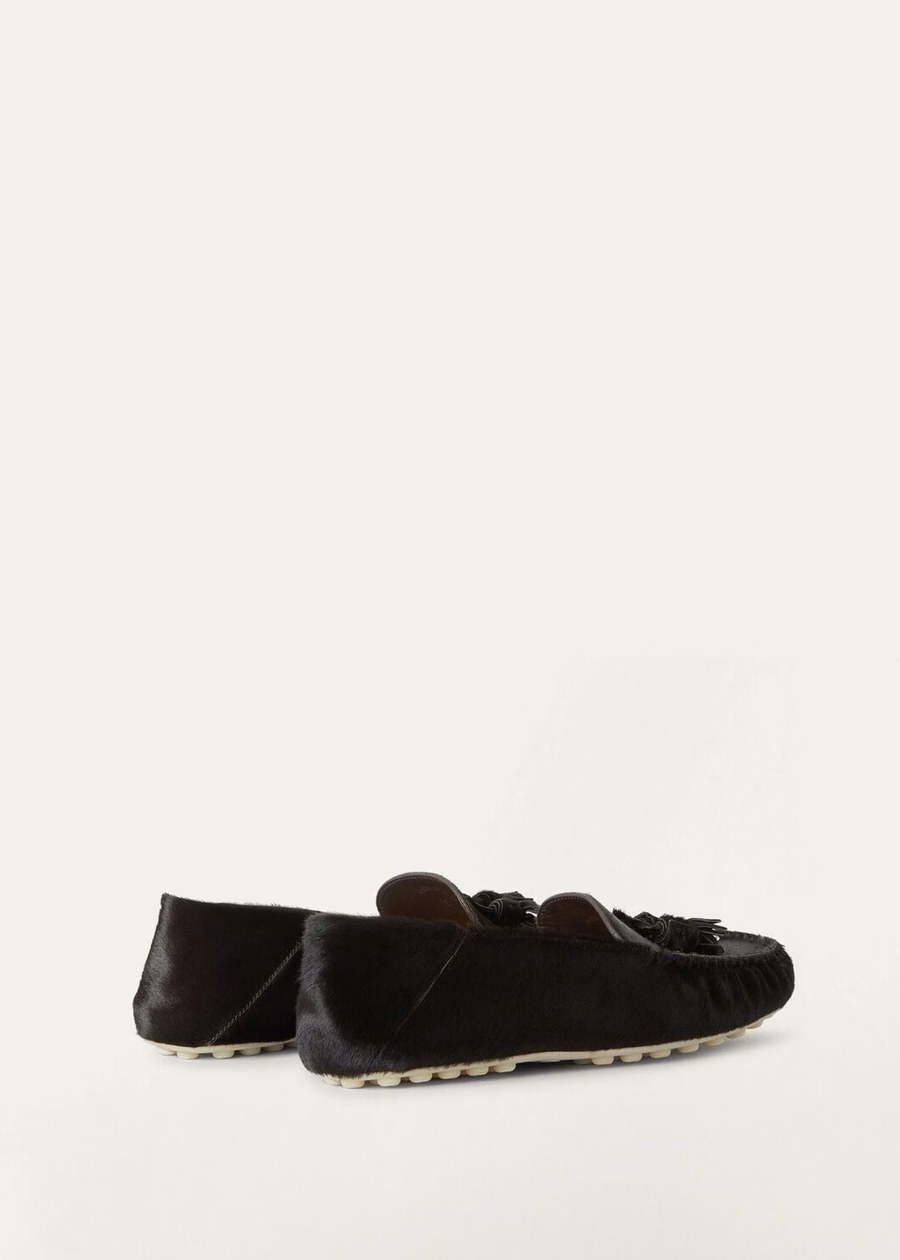 Dot Sole Walk loafers van kalfsleer, chocoladebruin