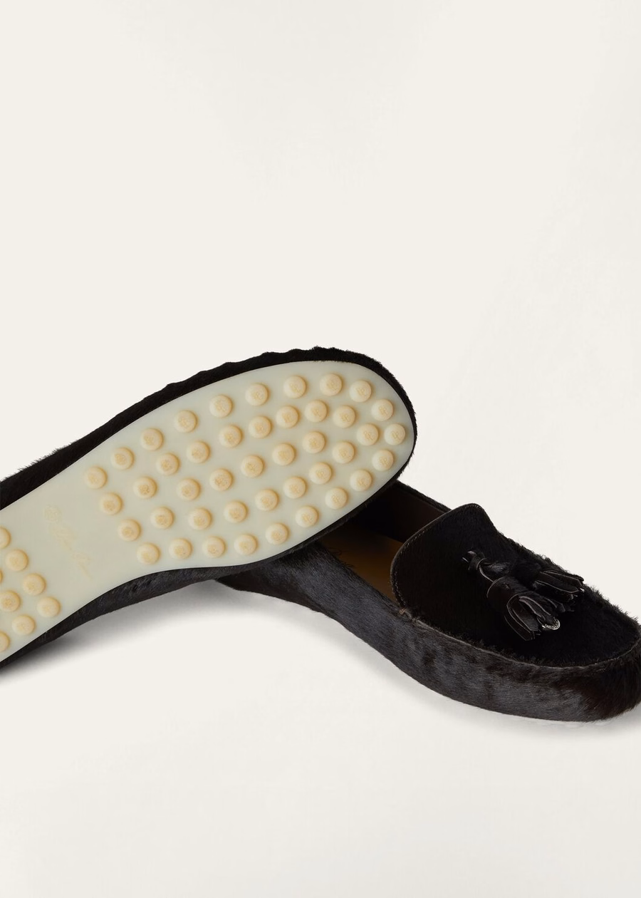Dot Sole Walk loafers van kalfsleer, chocoladebruin