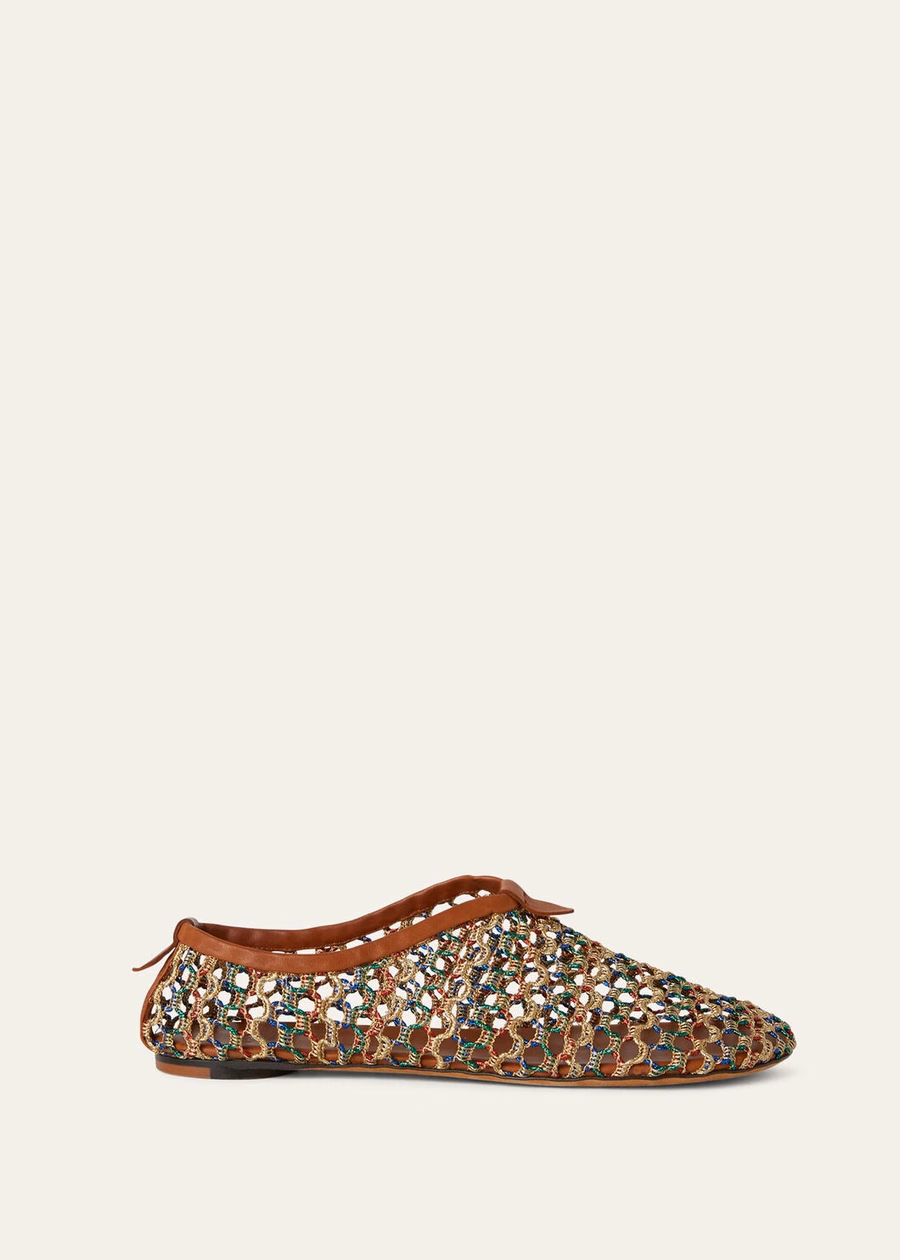 Floaty Flat Loafers van microvezel, resortstijl, meerkleurig