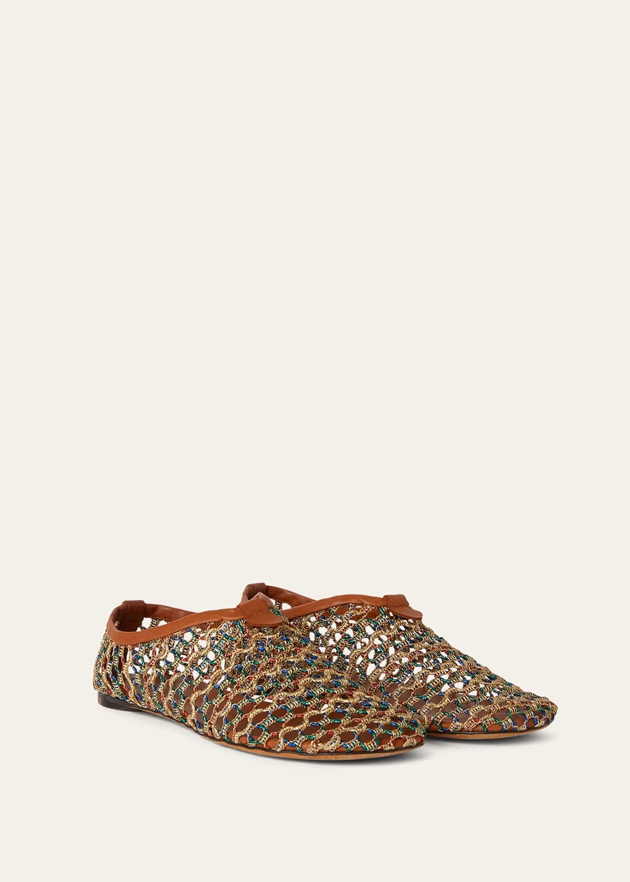 Floaty Flat Loafers van microvezel, resortstijl, meerkleurig