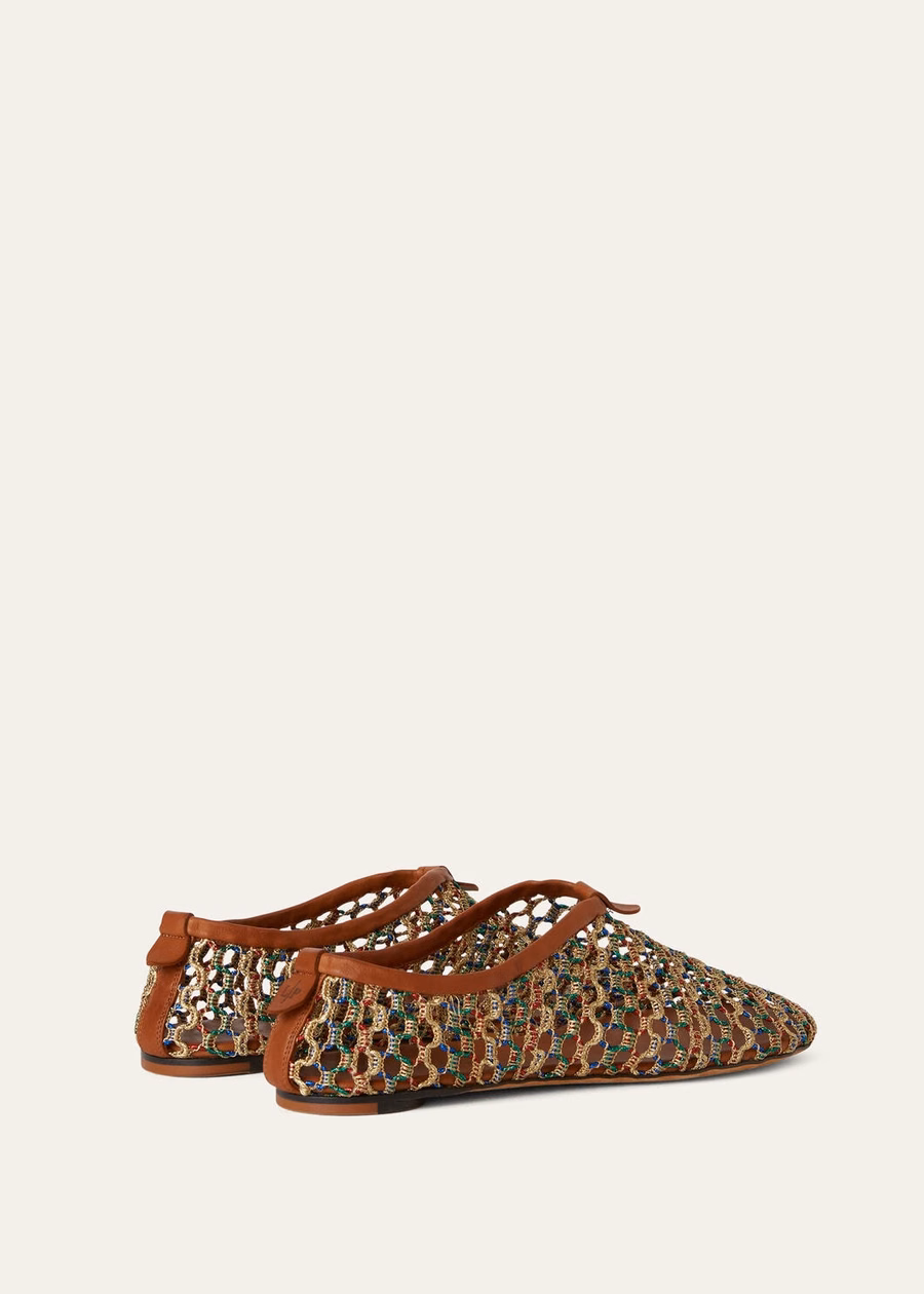 Floaty Flat Loafers van microvezel, resortstijl, meerkleurig