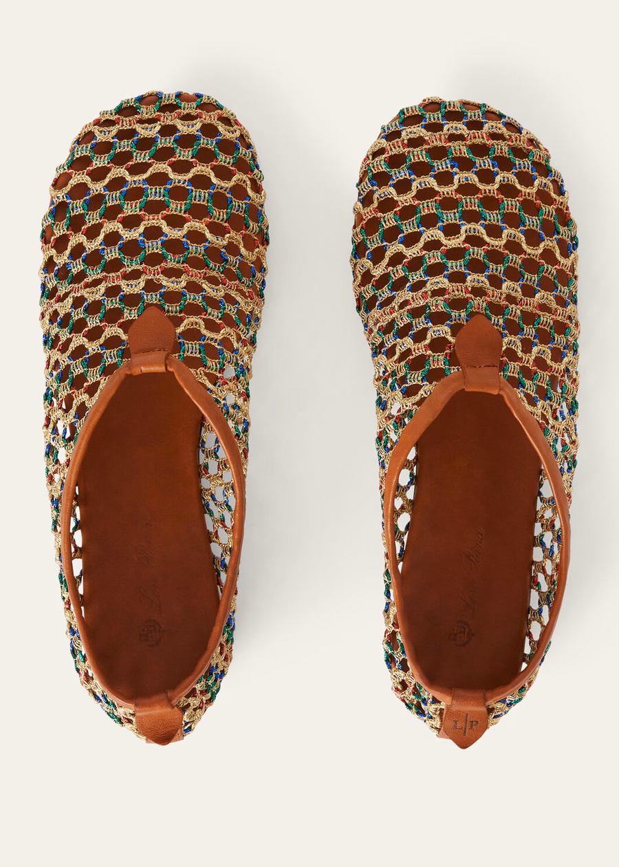 Floaty Flat Loafers van microvezel, resortstijl, meerkleurig