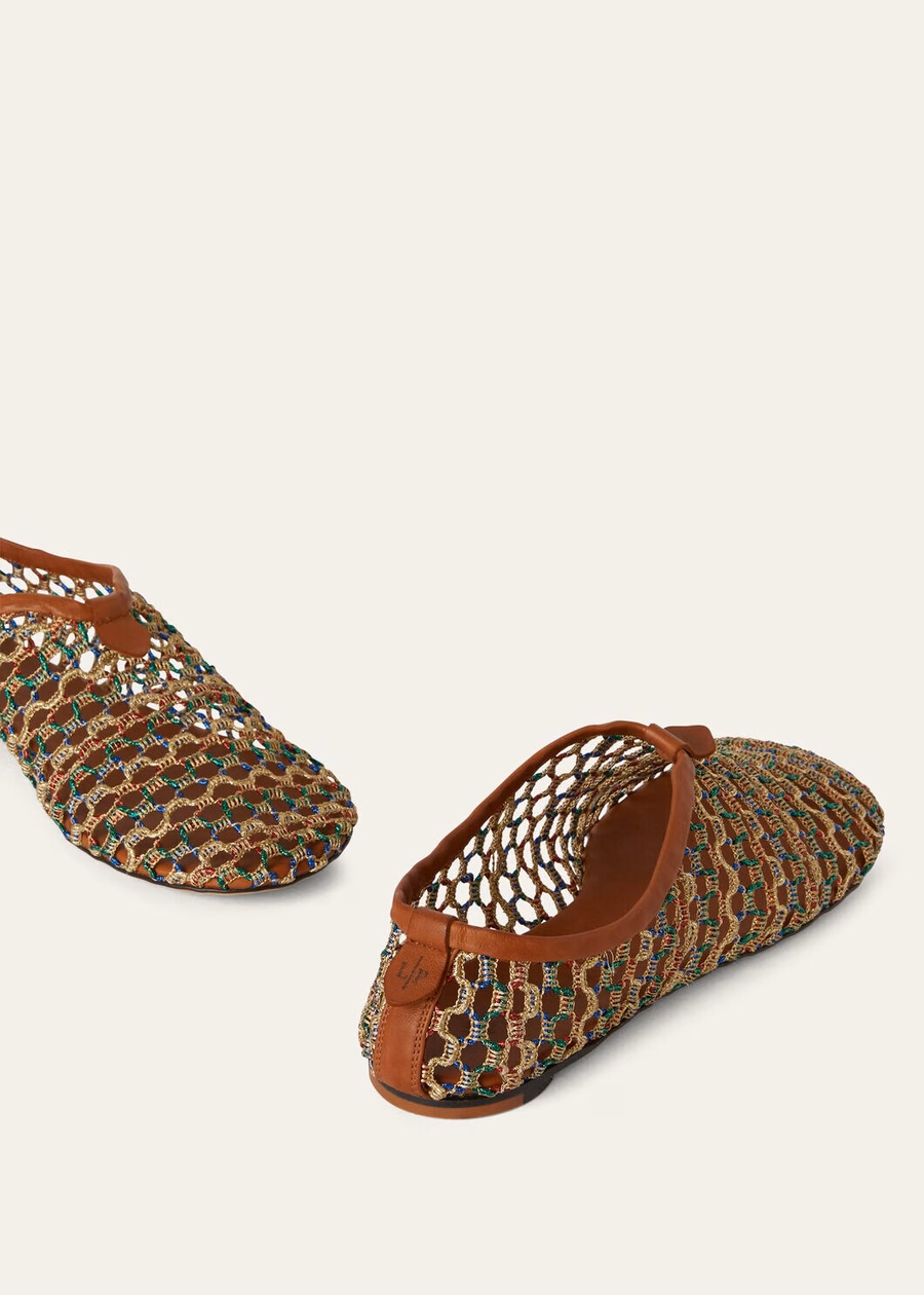 Floaty Flat Loafers van microvezel, resortstijl, meerkleurig