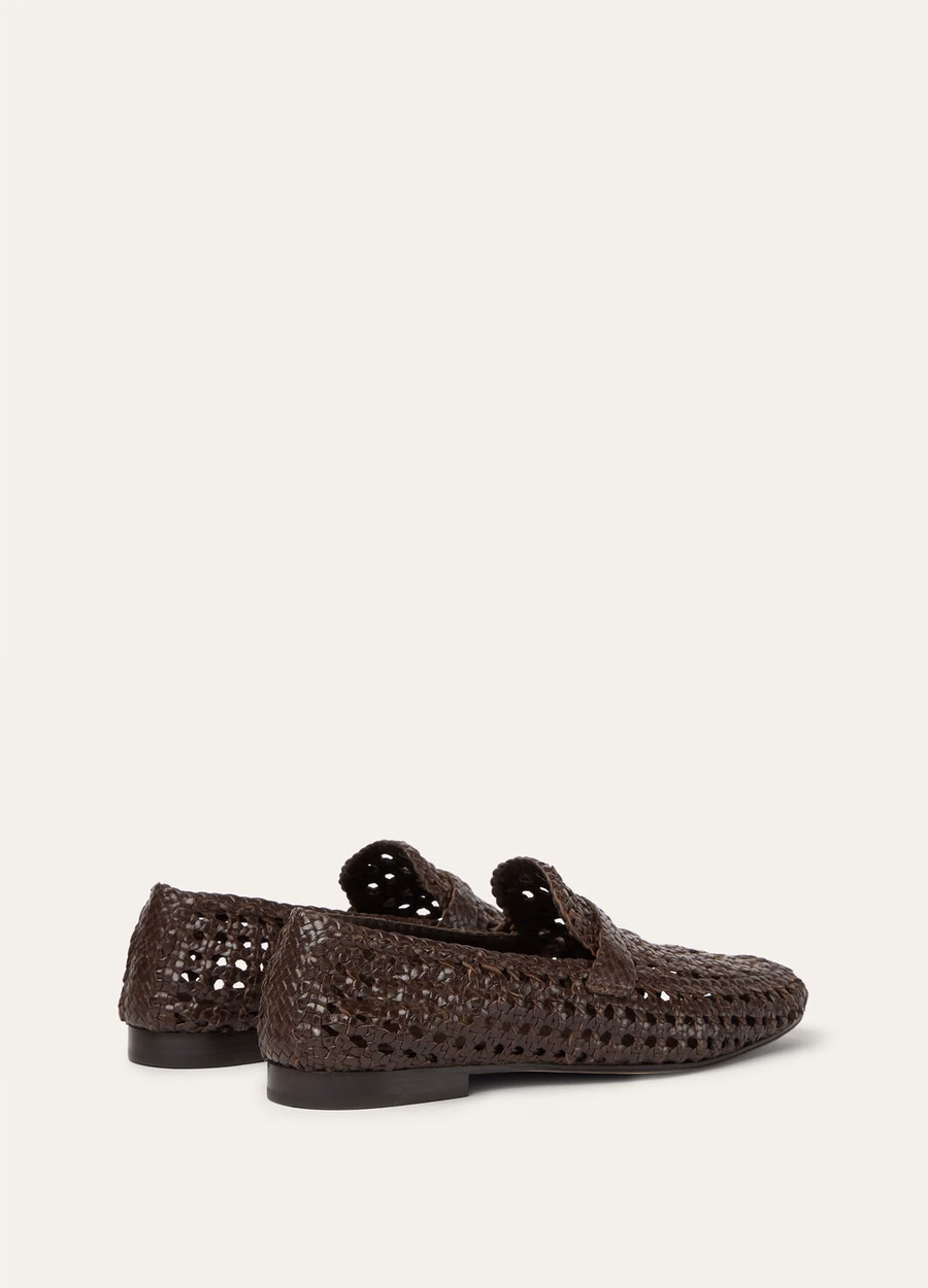 Leon loafers van poederbruin geitenleer