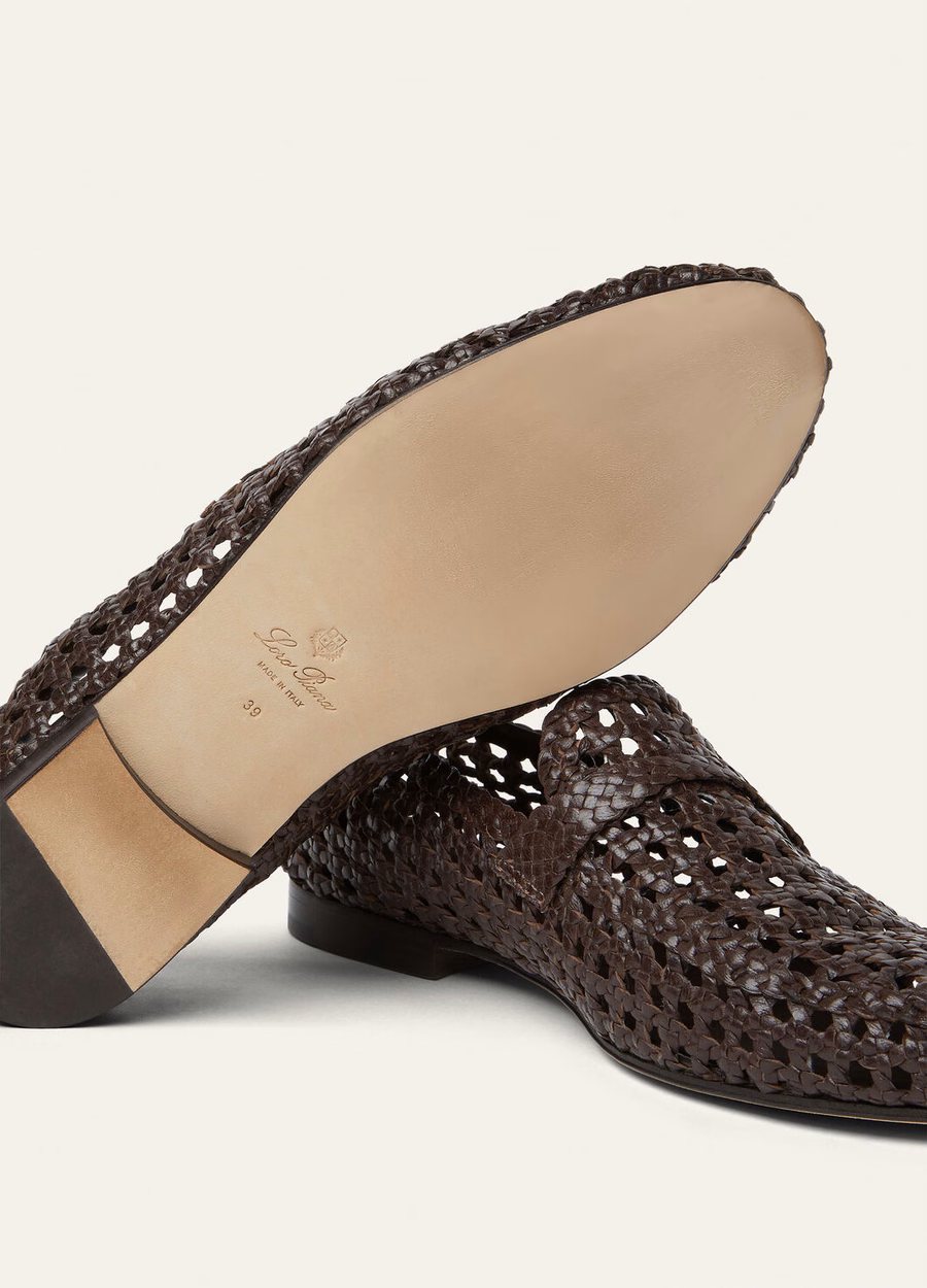 Leon loafers van poederbruin geitenleer