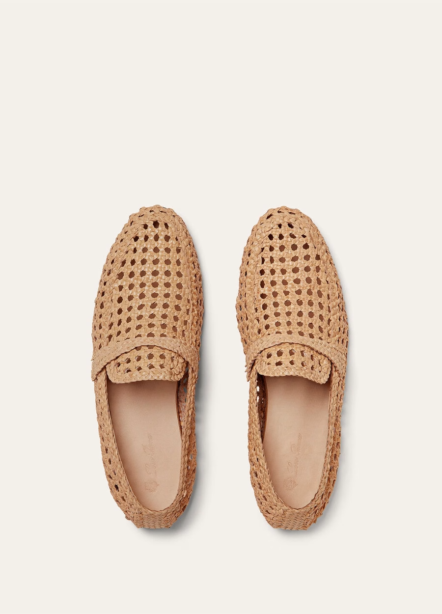 Leon loafers van geitenleer, naturel licht camelkleurig.