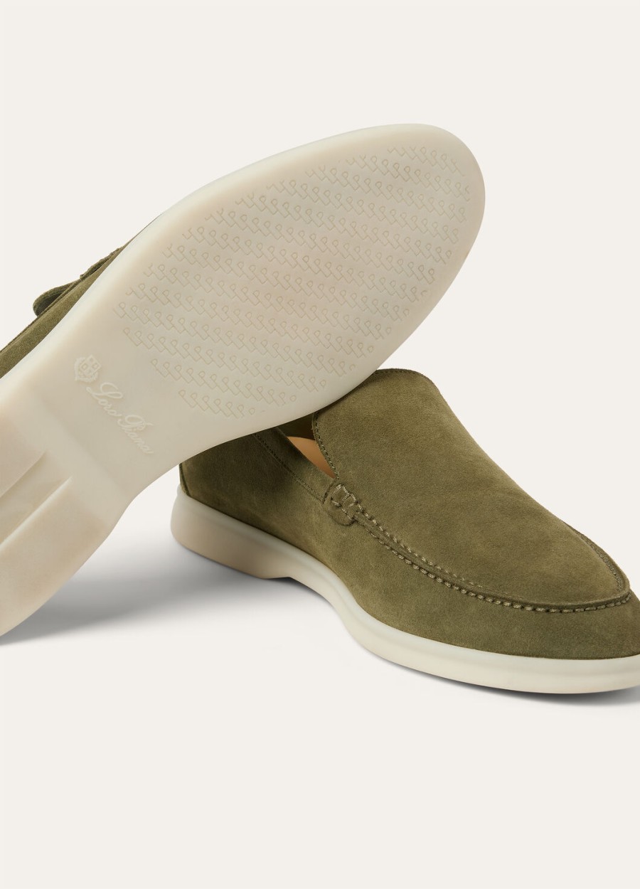 summer walk loafers van suède murano groen