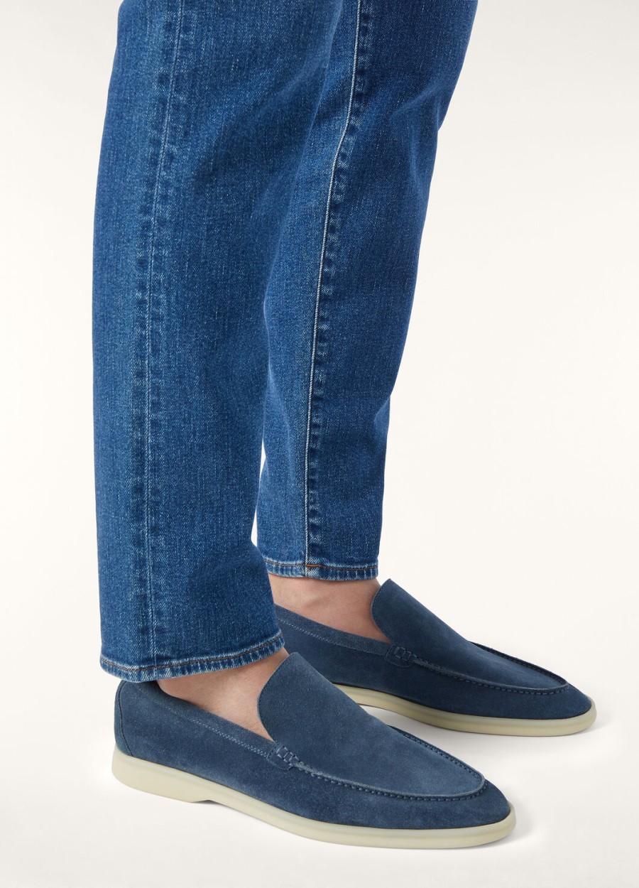 summer walk suede loafers black figs