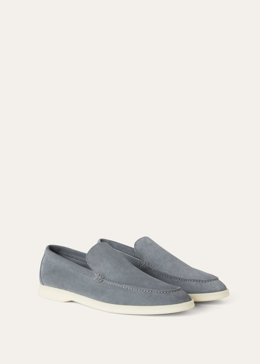 summer walk loafers van suède frozen blue