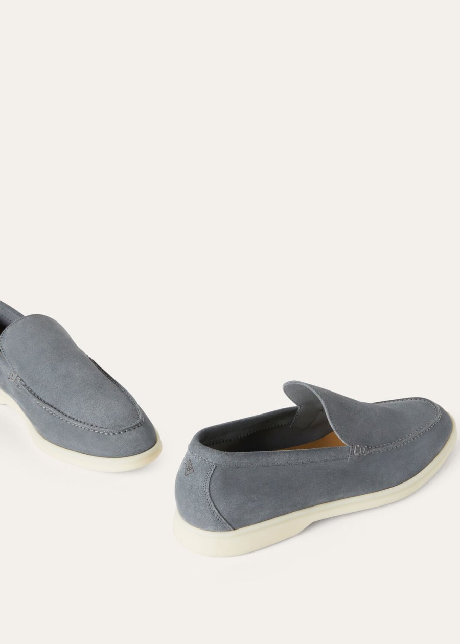 summer walk loafers van suède frozen blue