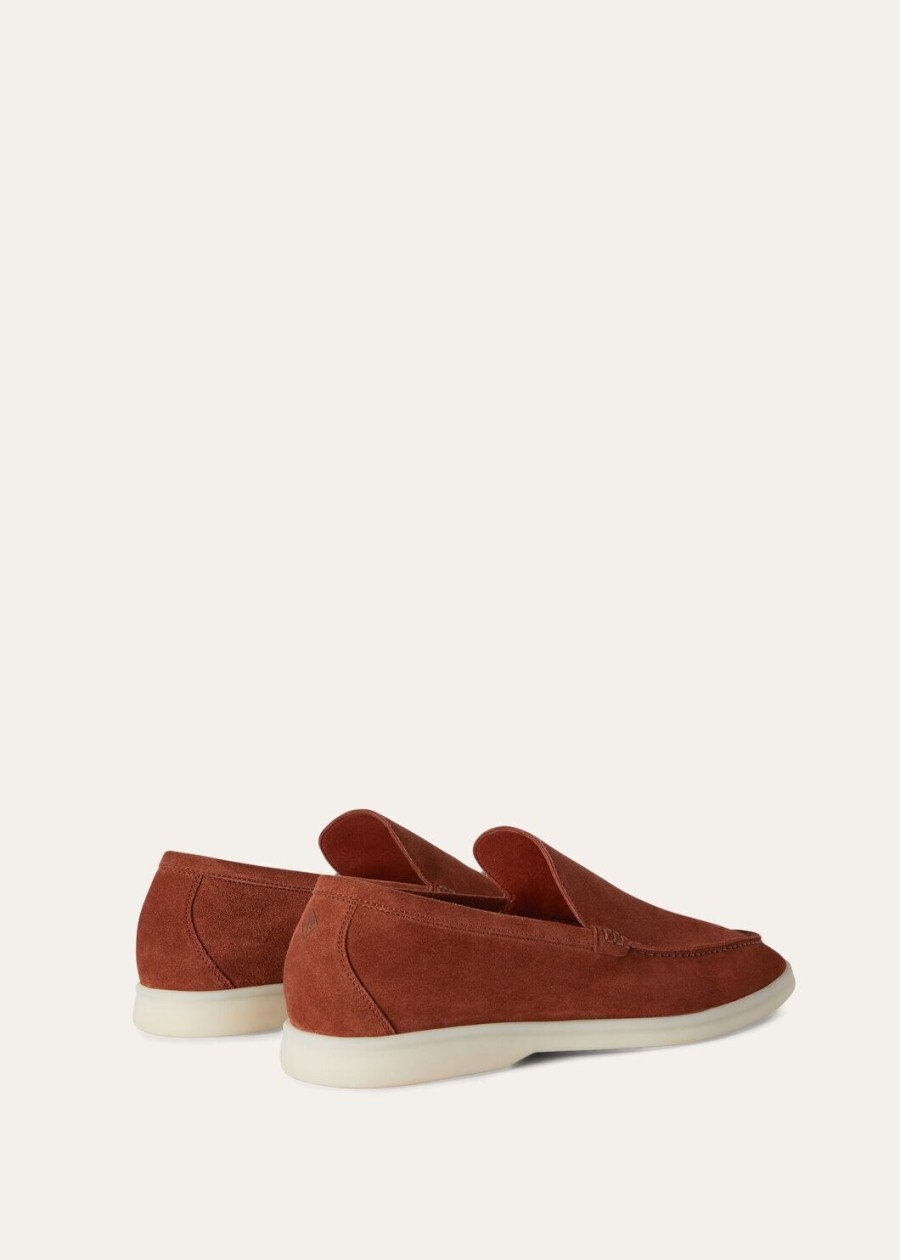 summer walk loafers van suède roestbruin