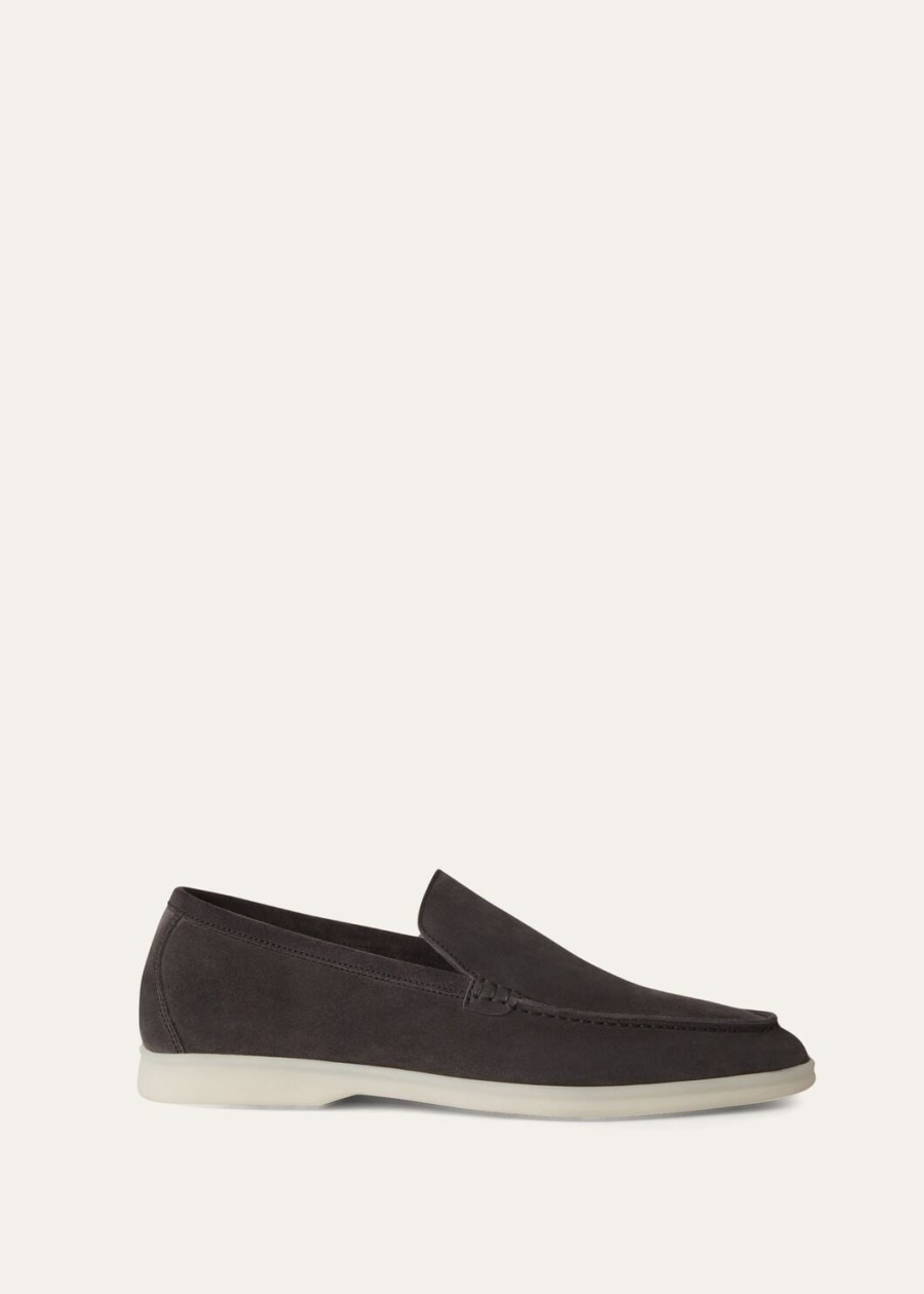 summer walk loafers van suède met kaviaarprint
