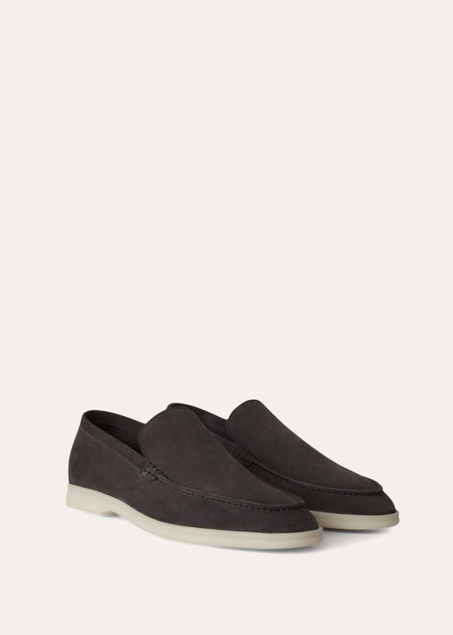 summer walk loafers van suède met kaviaarprint