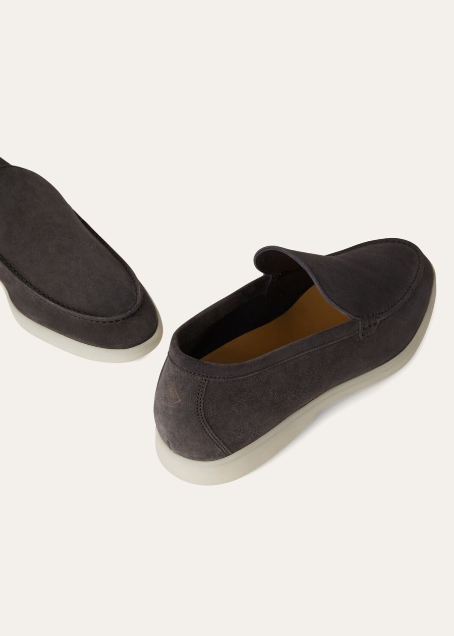summer walk loafers van suède met kaviaarprint