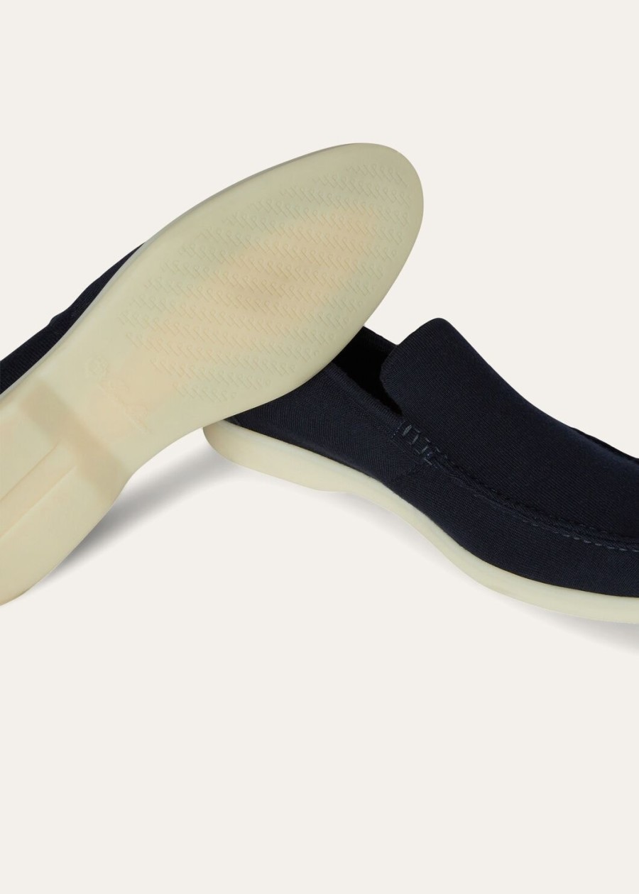 gebreide zomerse walk wish marineblauwe wol