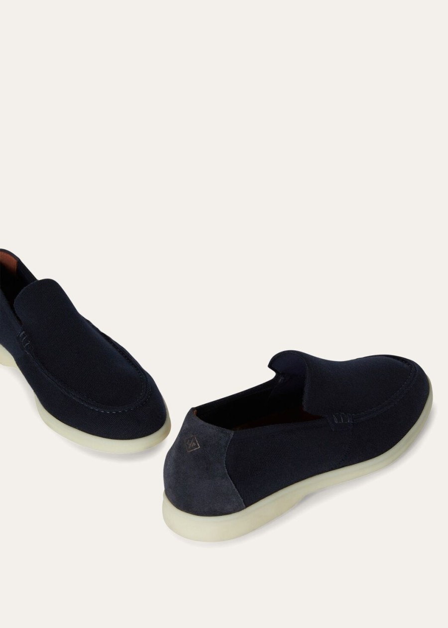 gebreide zomerse walk wish marineblauwe wol