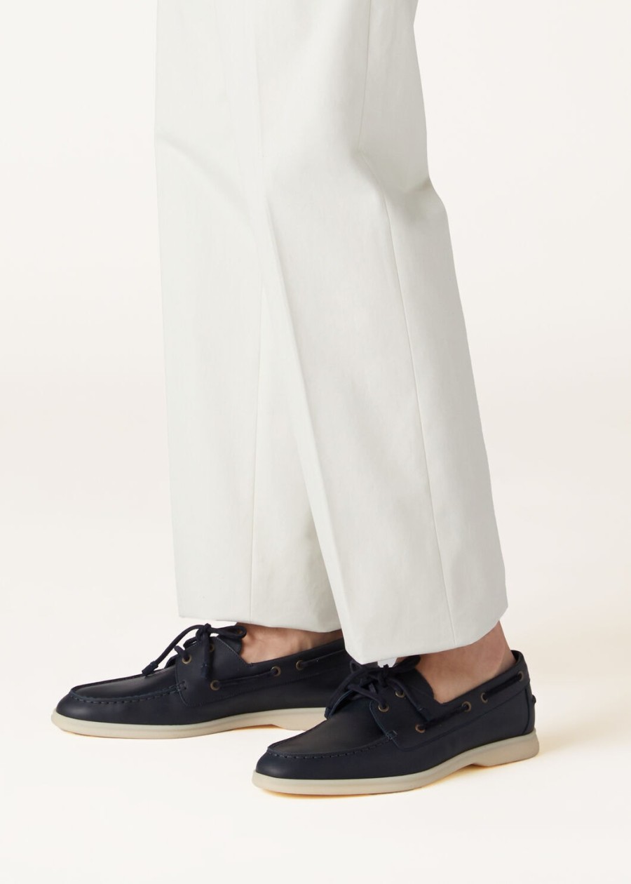 sea-sail walk loafer van kalfsleer met petroleumprint