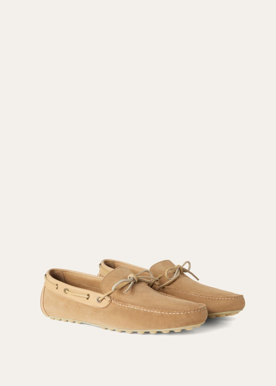 instappers met stippenzool gemaakt van ossenleer ox nude.