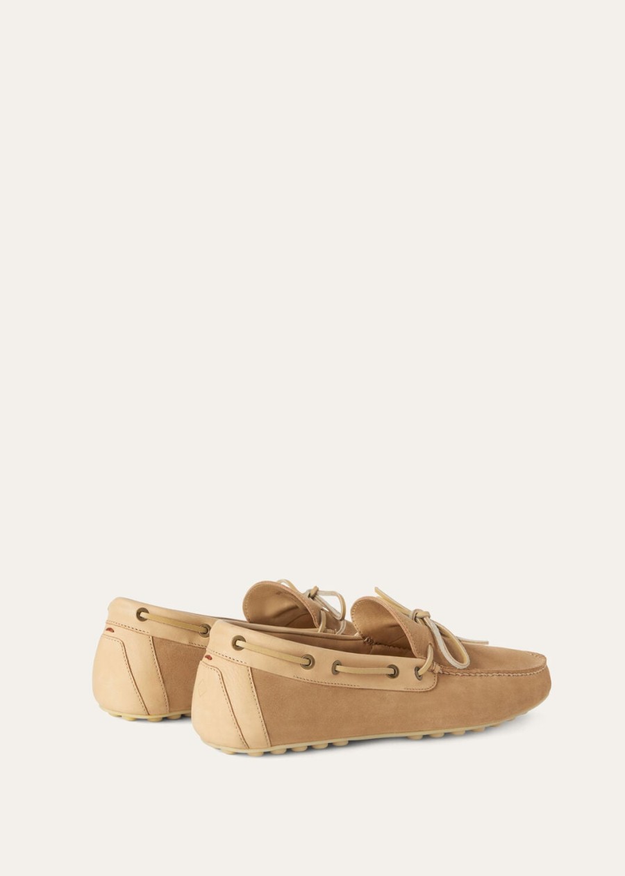instappers met stippenzool gemaakt van ossenleer ox nude.