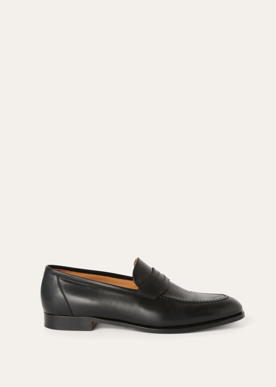 sergio loafers van zwart kalfsleer
