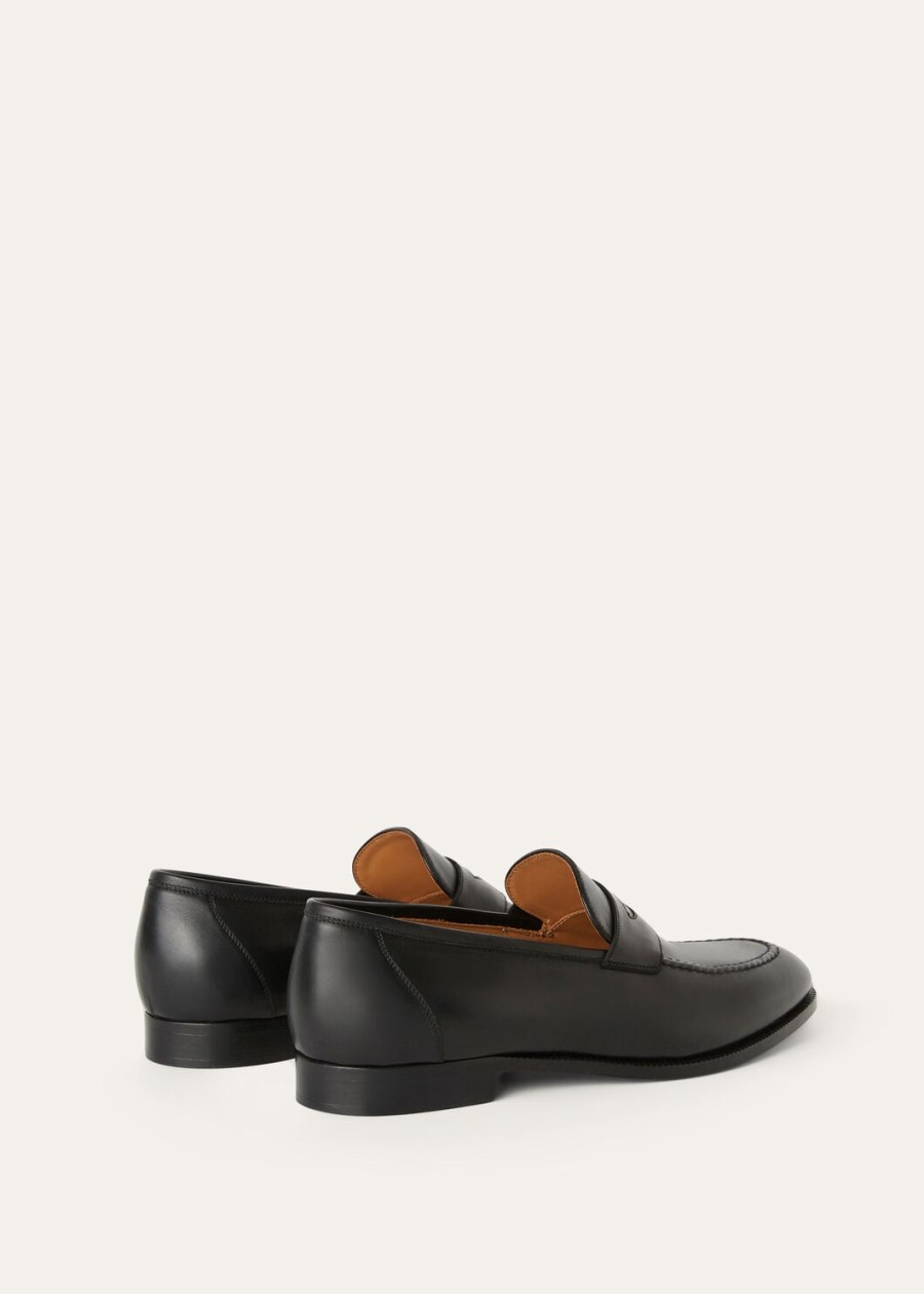 sergio loafers van zwart kalfsleer