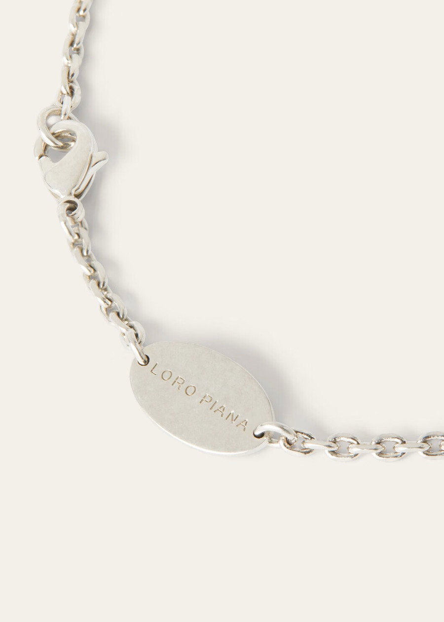 Cardo ketting, messing, antiek zilver