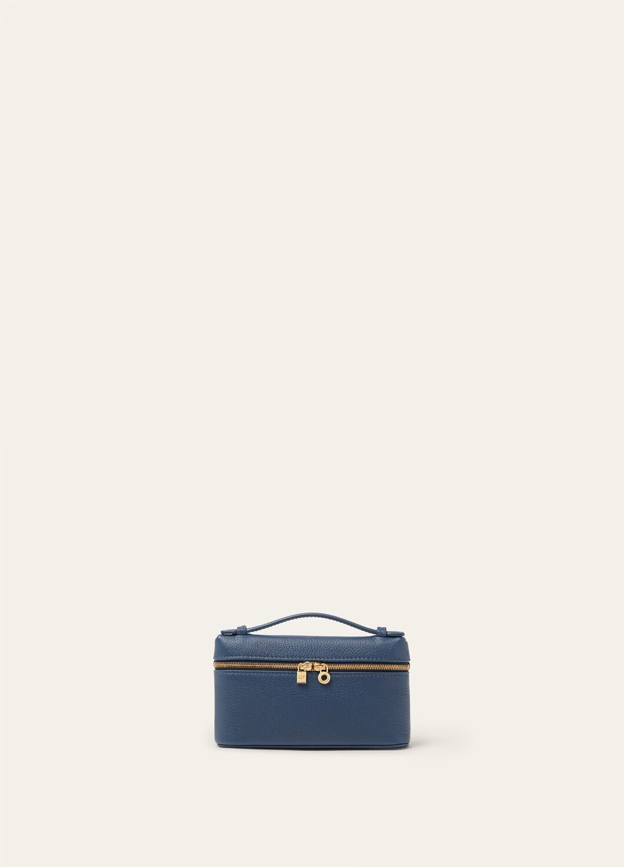 Extra Pocket Mini Bag in generfd kalfsleer Ocean Heart/Sun Gold