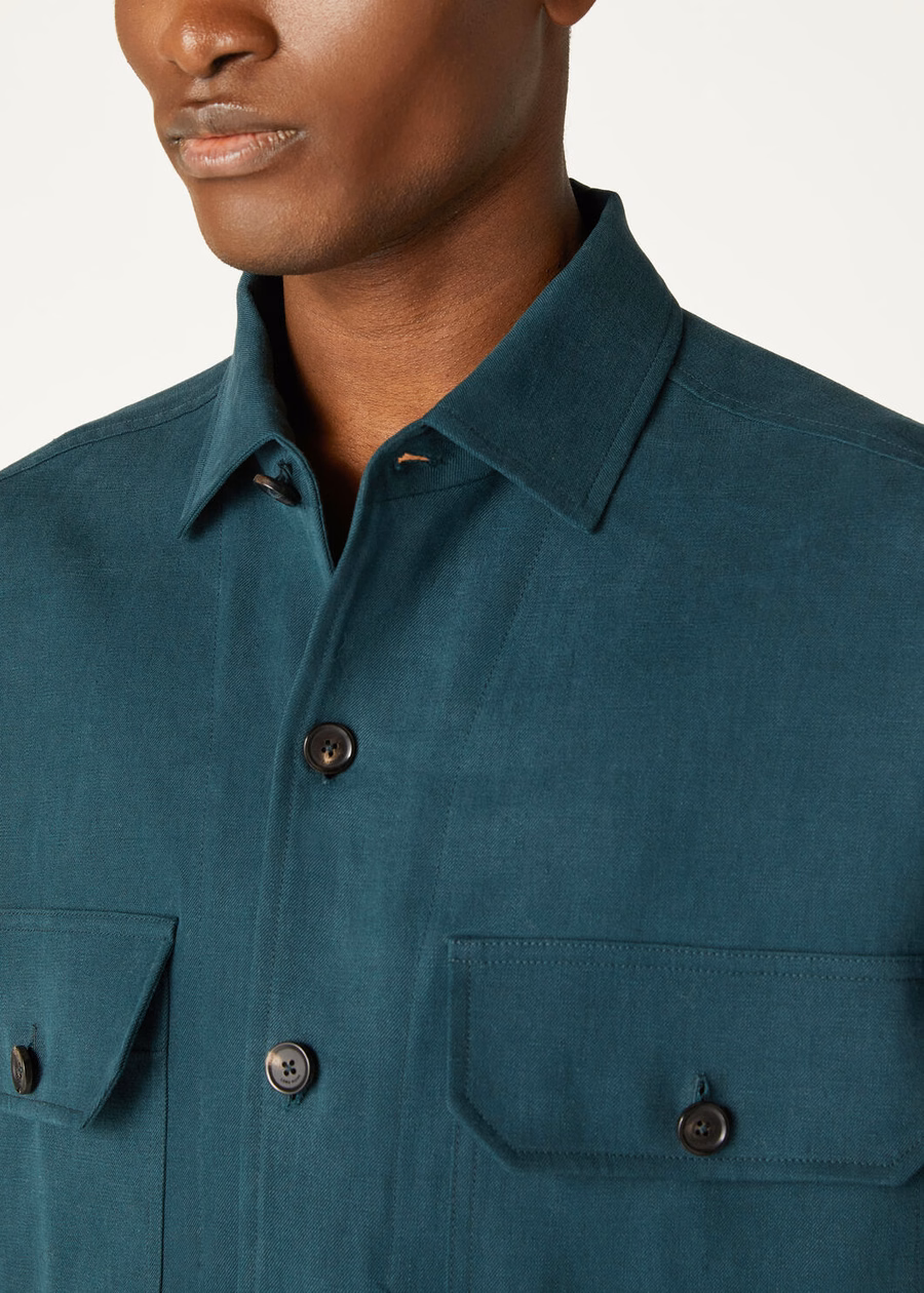 Vincenzo Extra shirt in diepzeegroen